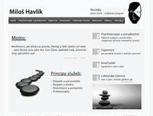 Tablet Screenshot of miloshavlik.com